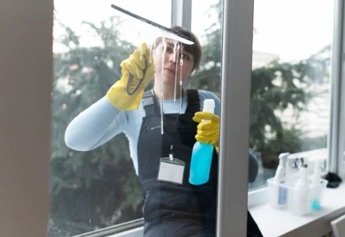 Nettoyage de vitres intérieures et extérieures au Mesnil-Thomas
